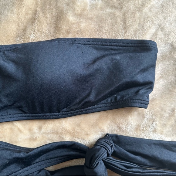 Proenza Shoulder Black Bandeau Side Tie One Piece Swimsuit Size XS - Picture 6 of 9